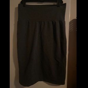 Gray Pencil Skirt